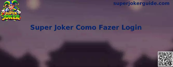 Guia visual de introdução ao login do Super Joker